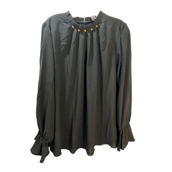 NEW Silk Blouse with Neckline Smocking‎ Size 18 - Picture 1 of 7